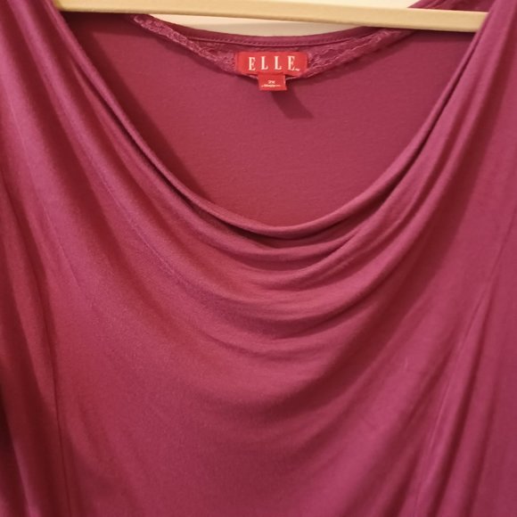 Fuchsia Top with a Cowl Style Neckline - Size 2X - Picture 4 of 4